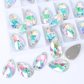Crystal Phantom Drop Shape High Quality Glass Sew-on Rhinestones WholesaleRhinestone